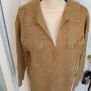 Stylish Tan Knit Sweater